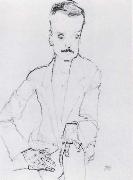 Egon Schiele Portrait of eduard kosmack painting